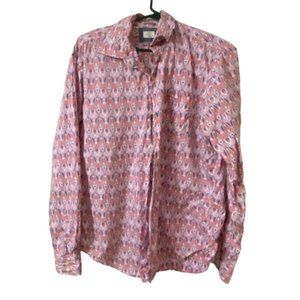 Hartford Purple, Grey and Peach Patterned Button Up Dress Shirt - Size XL